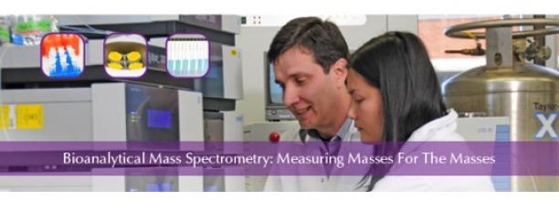 Image of BMSF Director, A/Prof. Mark Raftery, and a student working on an LC/MS with the text