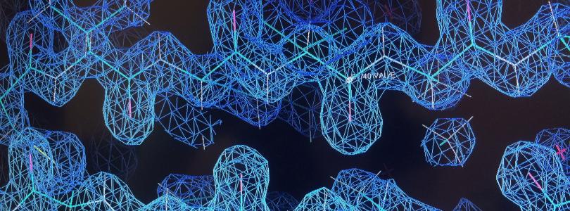 Electron density of a protein